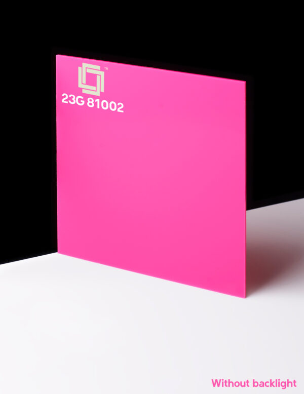 23 G 81002 glowing pink color acrylic sheet